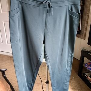 Athleisure Drawstring Joggers in Teal